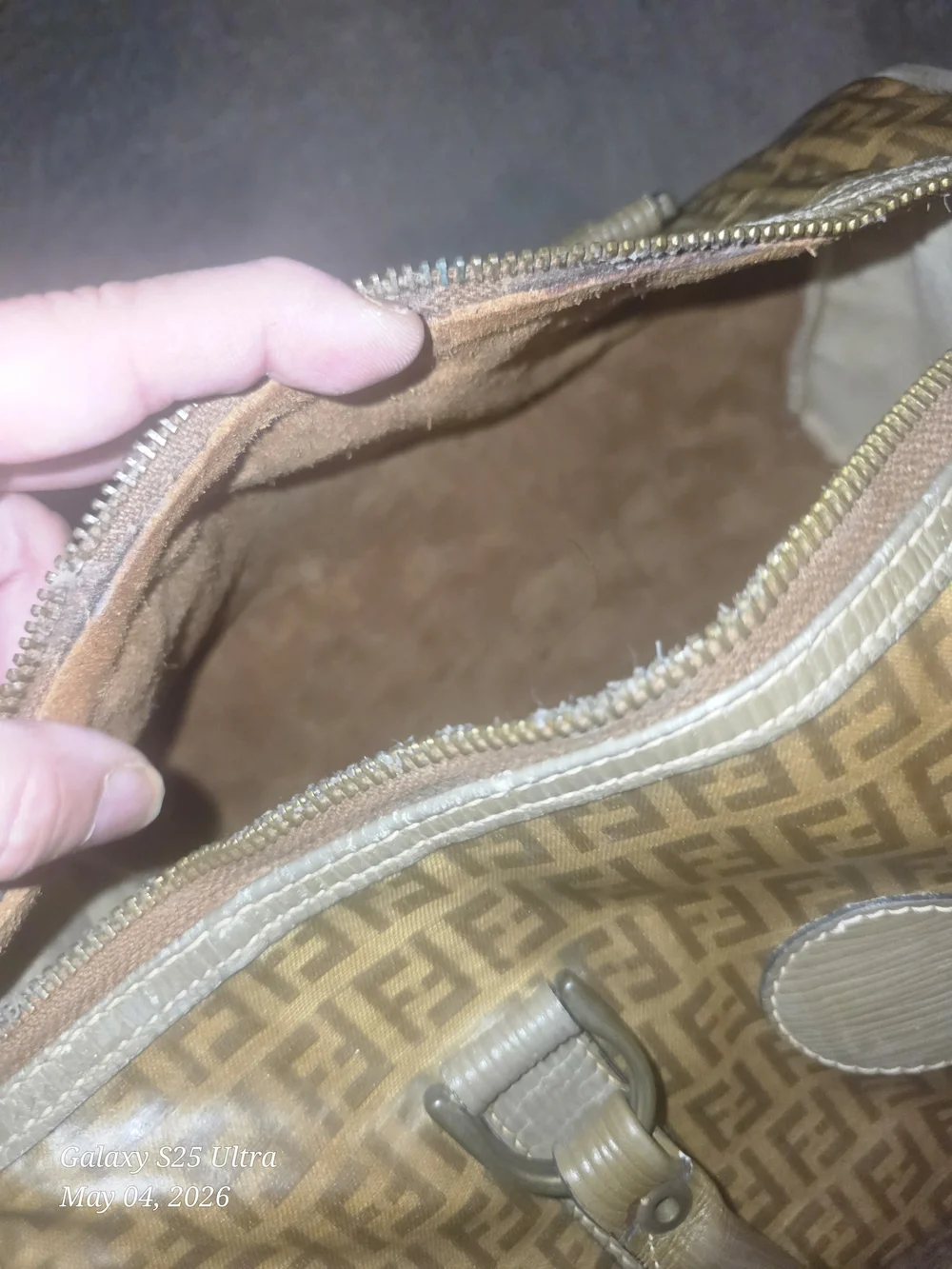 Fendi Brown Monogram Duffel Bag